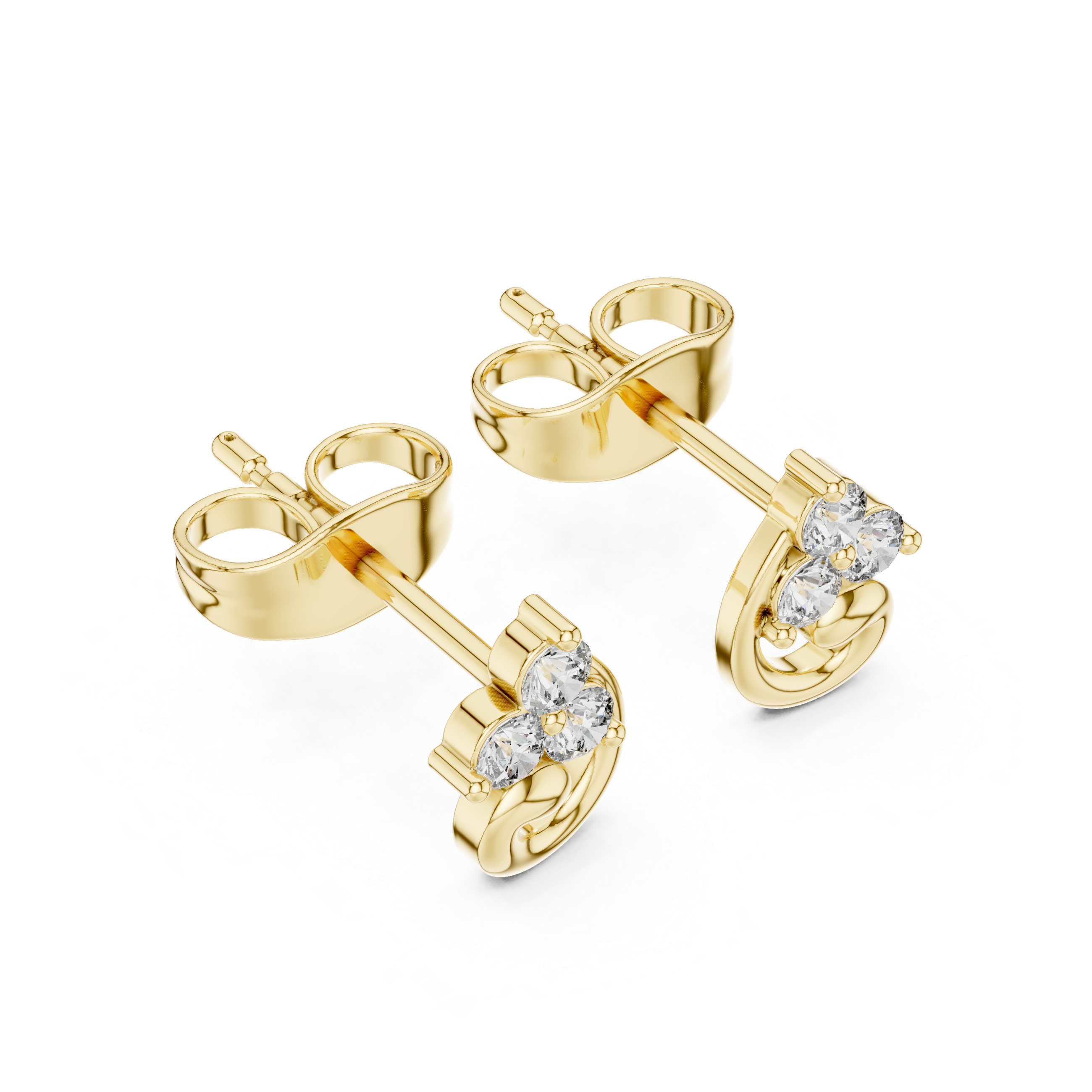 Silent Wish lab grown diamond earring design