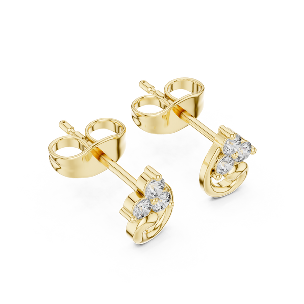 Silent Wish lab grown diamond earring design