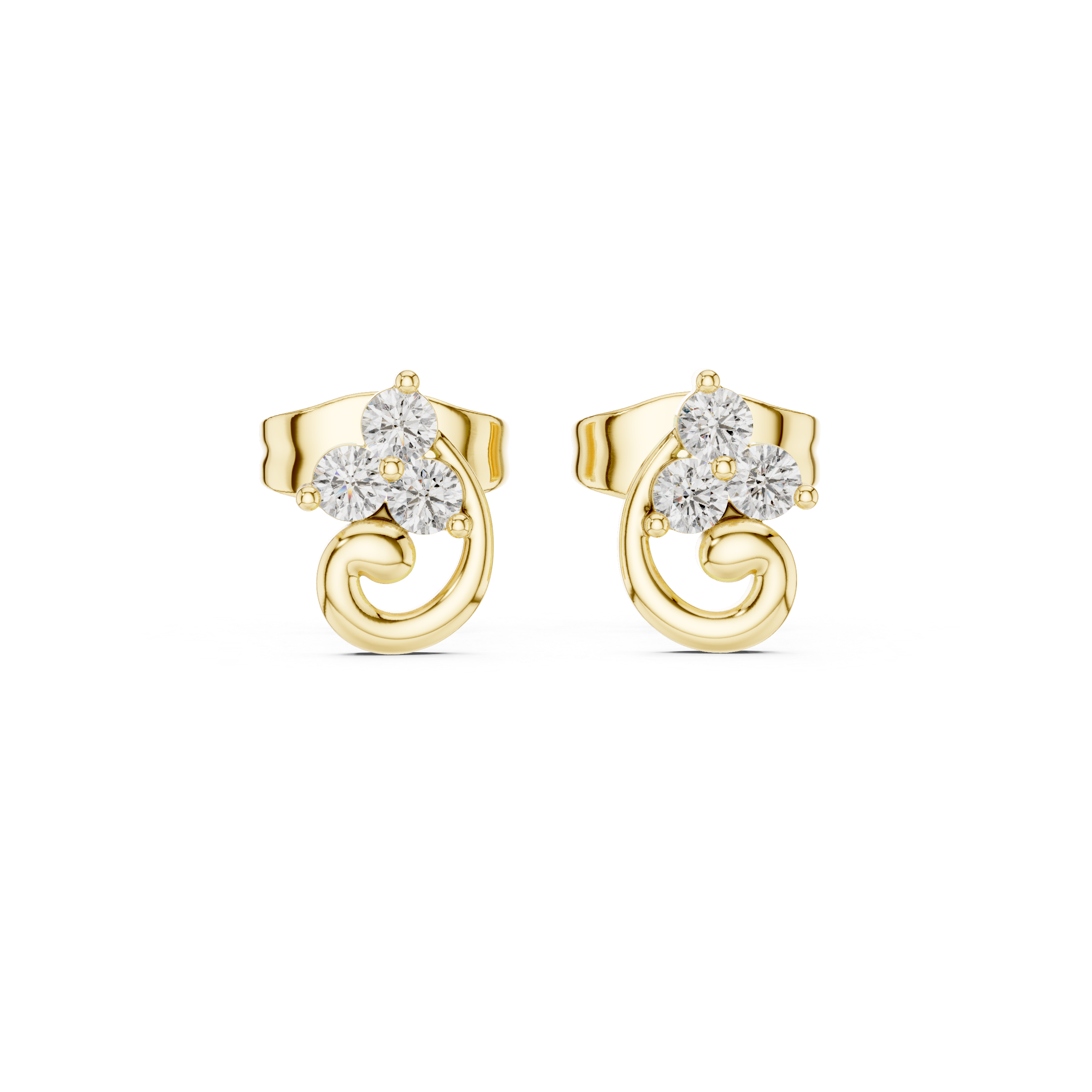 Silent Wish lab grown diamond earring design