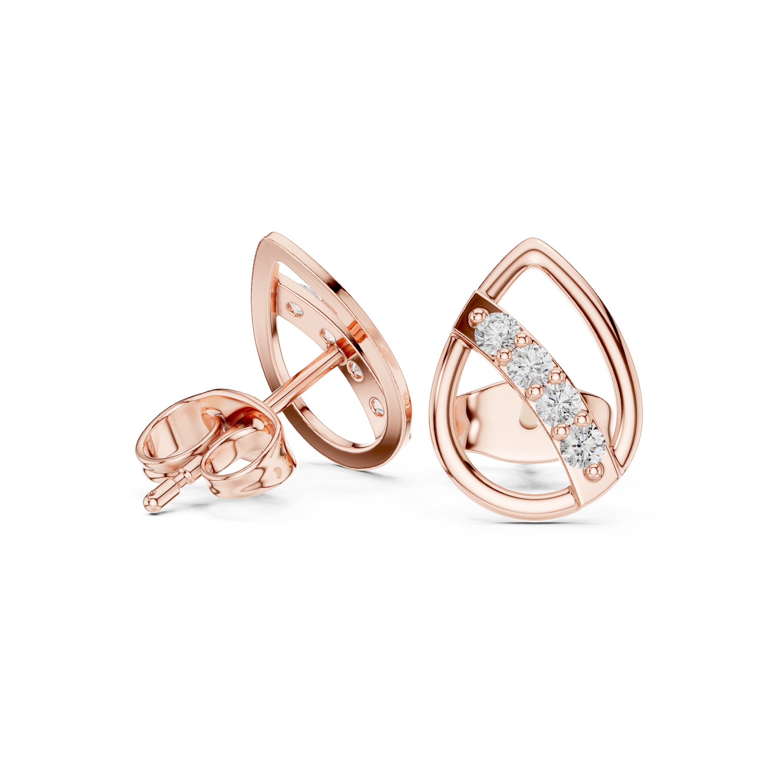 Clear Path lab grown diamond earring design