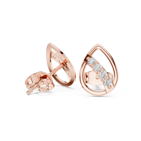 Clear Path lab grown diamond earring design