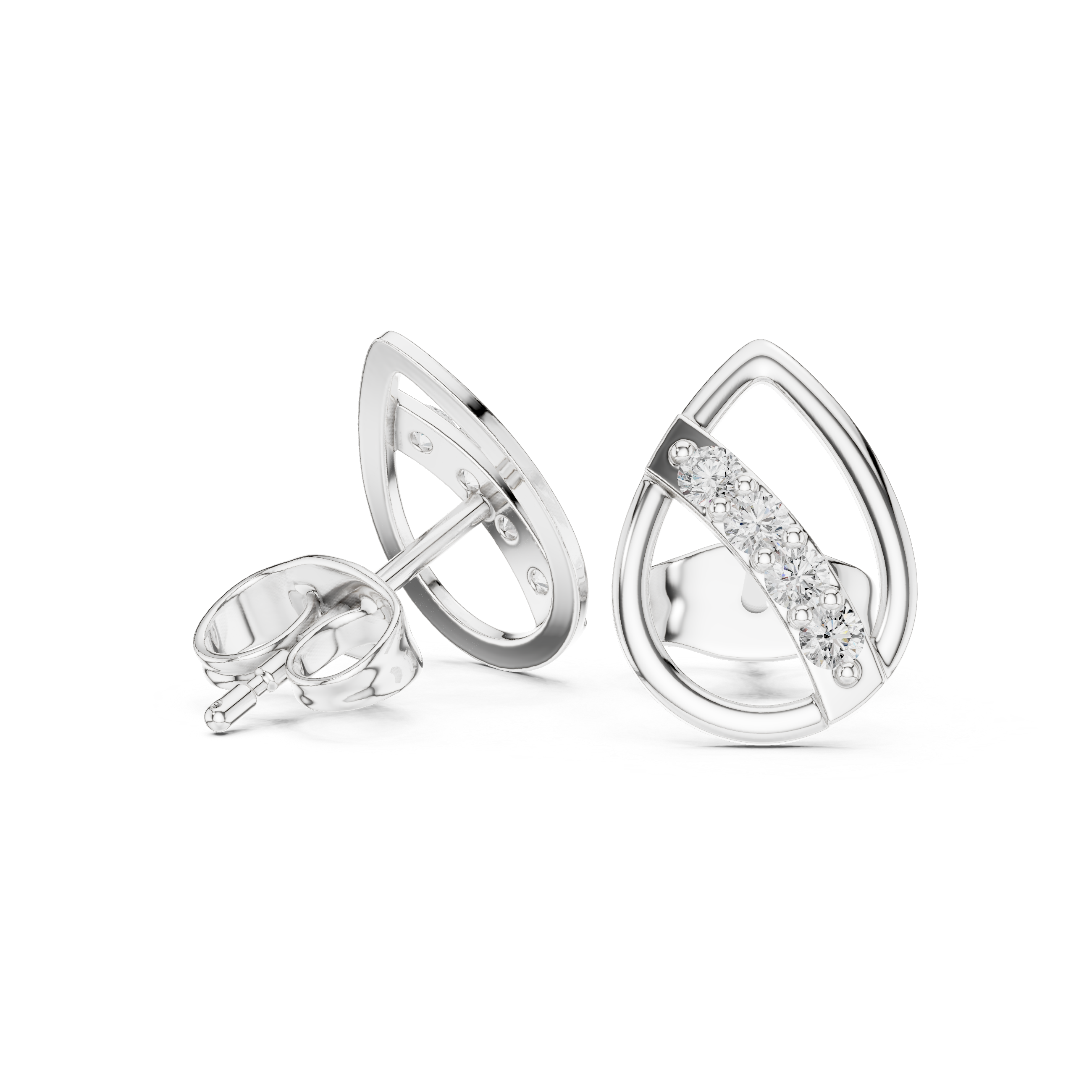 Clear Path lab grown diamond earring design