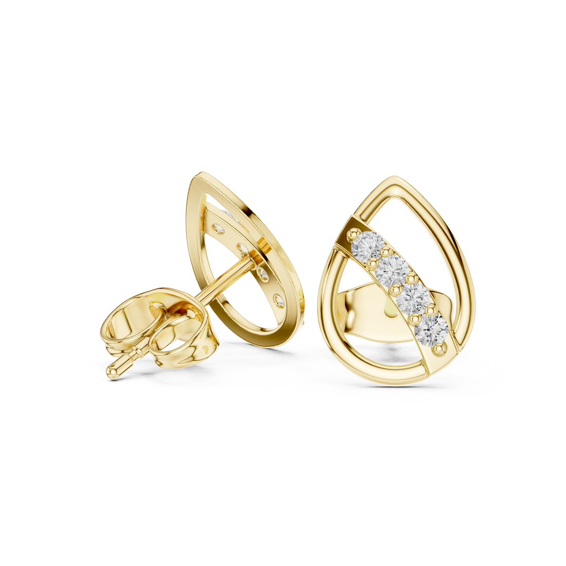 Clear Path lab grown diamond earring design