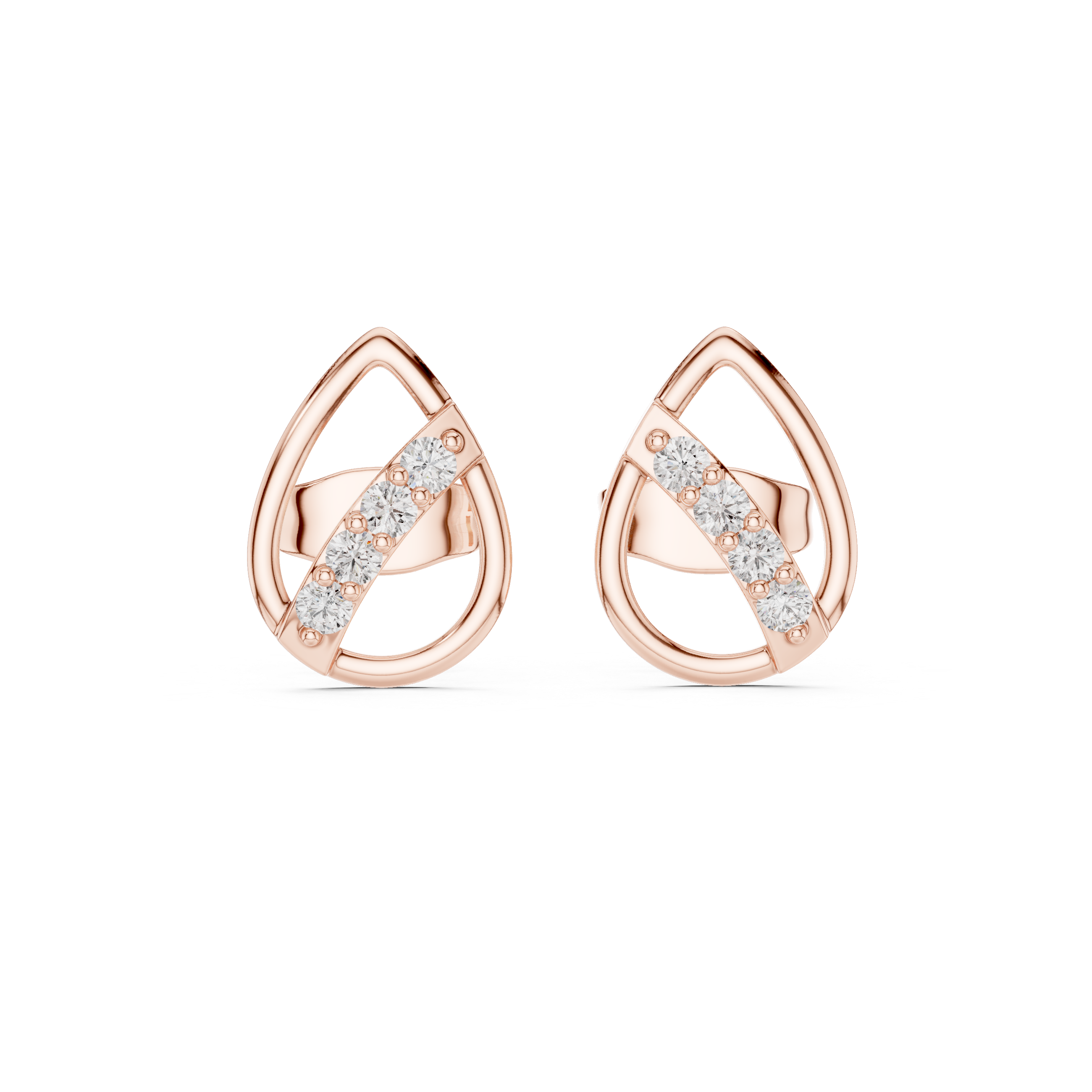 Clear Path lab grown diamond earring design