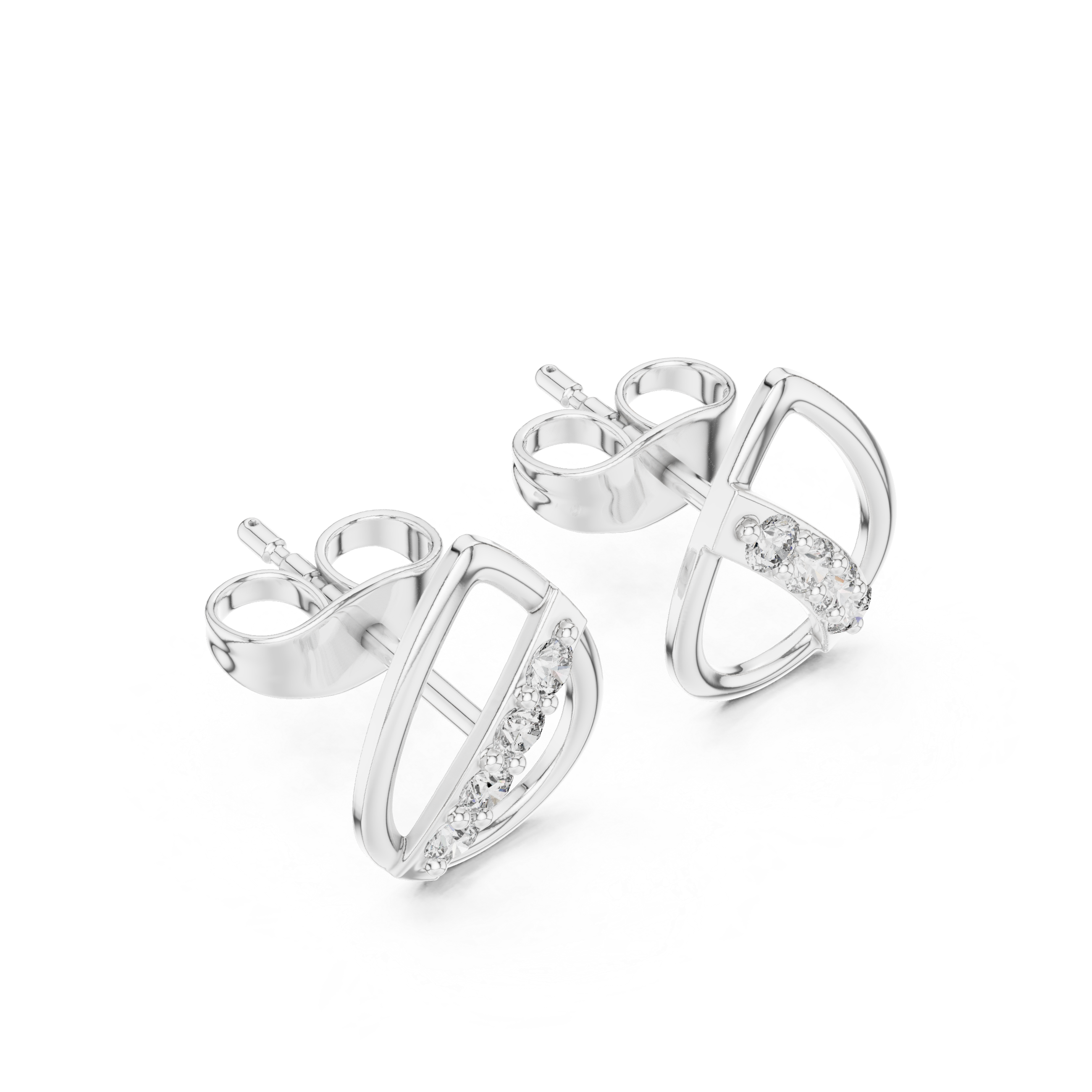 Clear Path lab grown diamond earring design