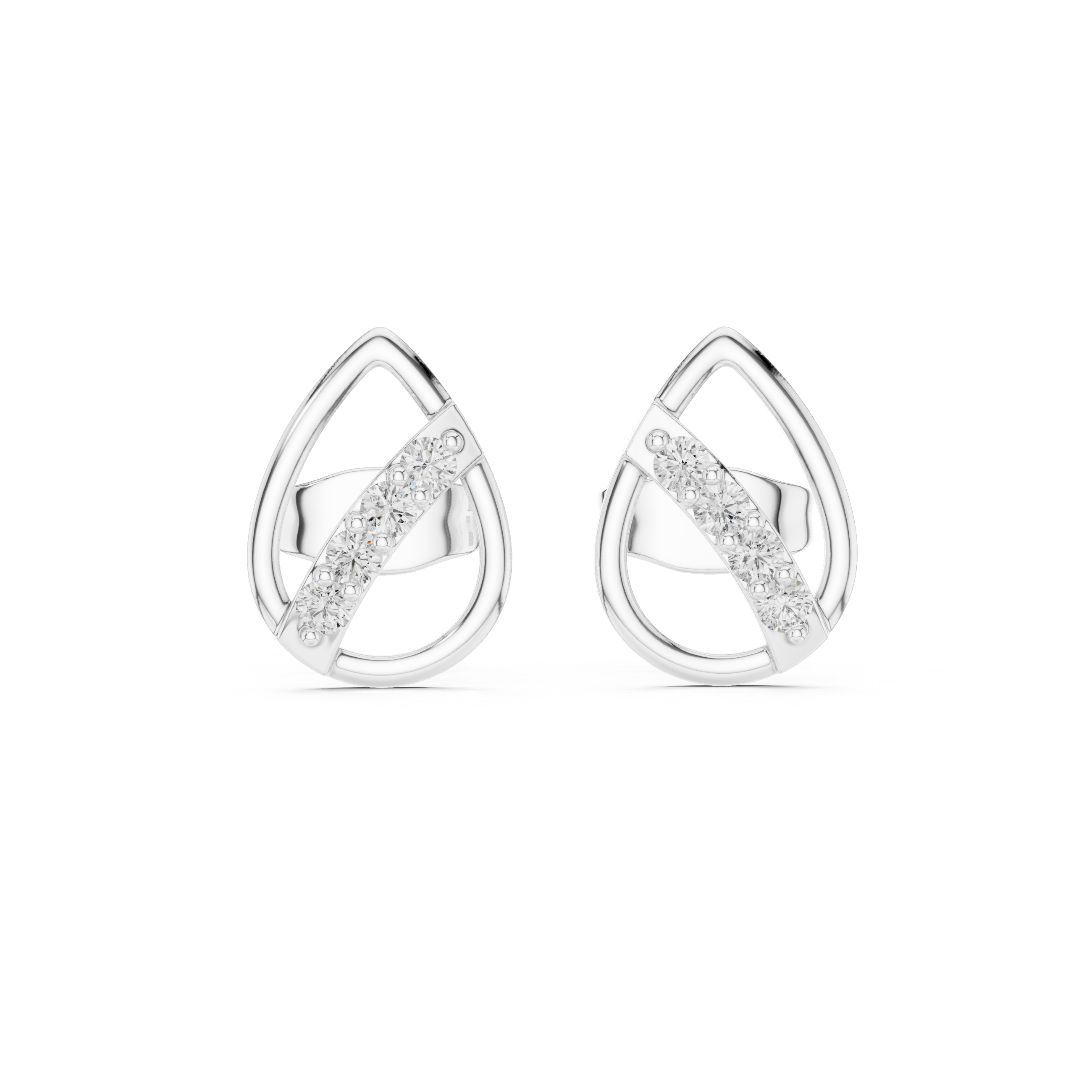 Clear Path lab grown diamond earring design