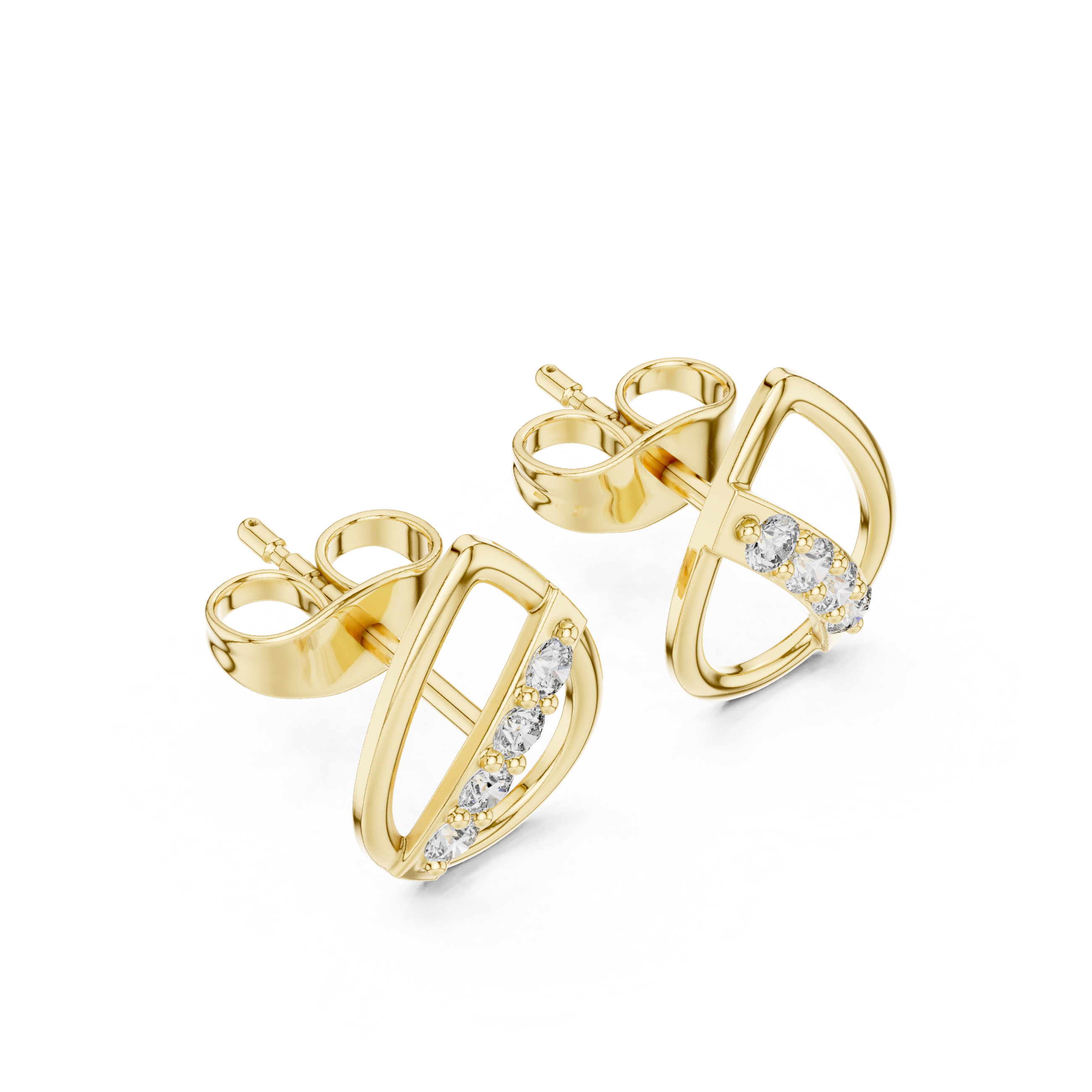 Clear Path lab grown diamond earring design