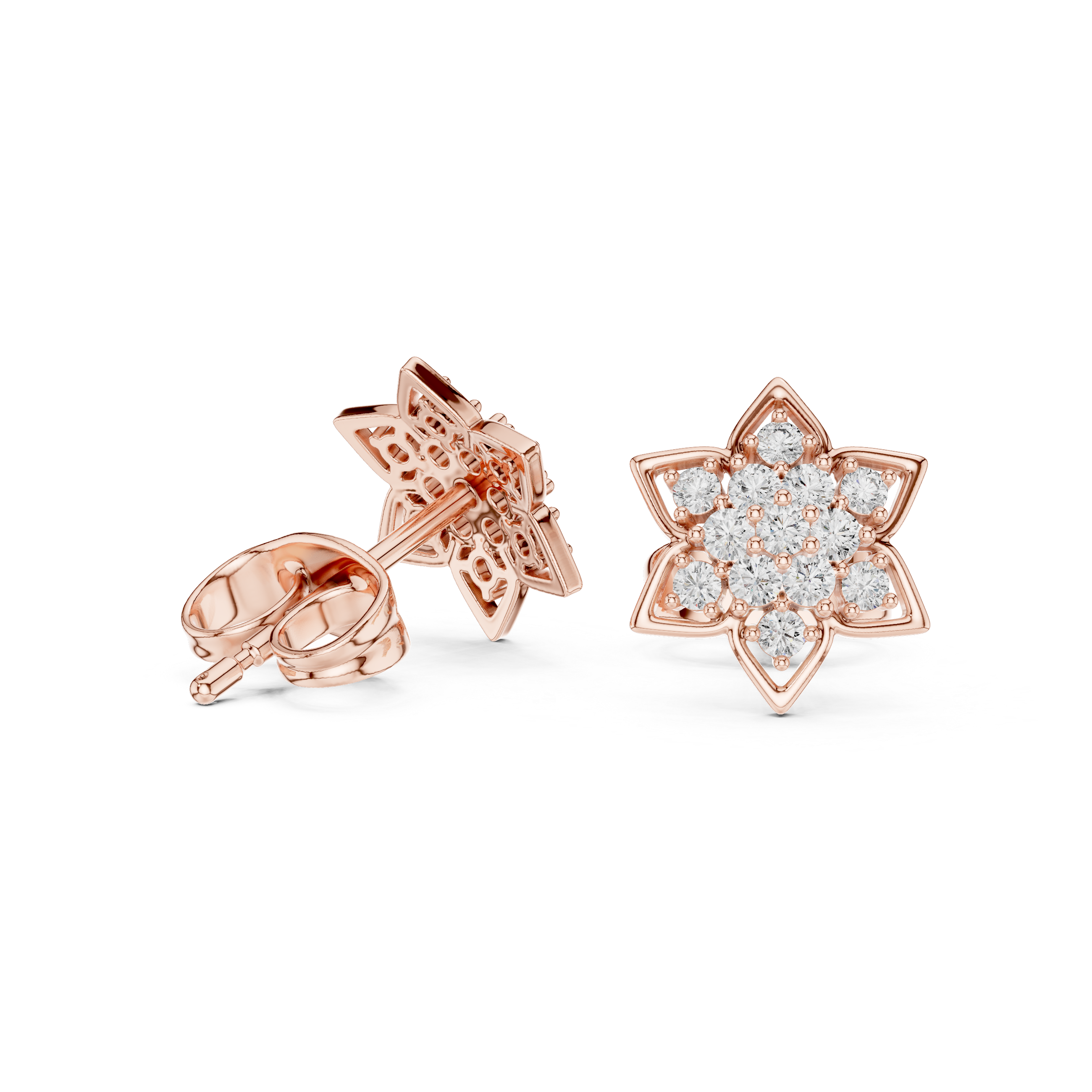 Gentle Breeze lab grown diamond earring design