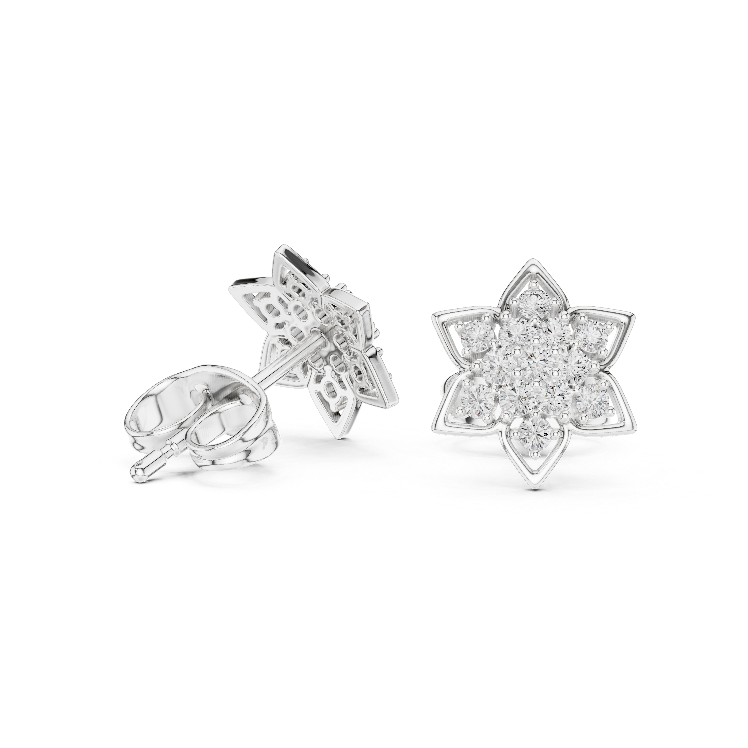 Gentle Breeze lab grown diamond earring design
