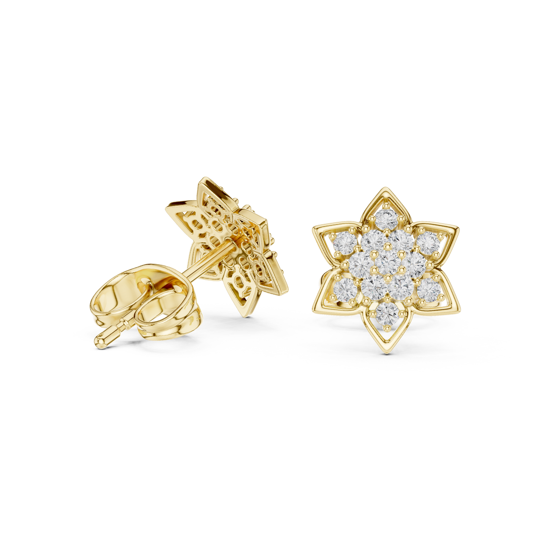 Gentle Breeze lab grown diamond earring design