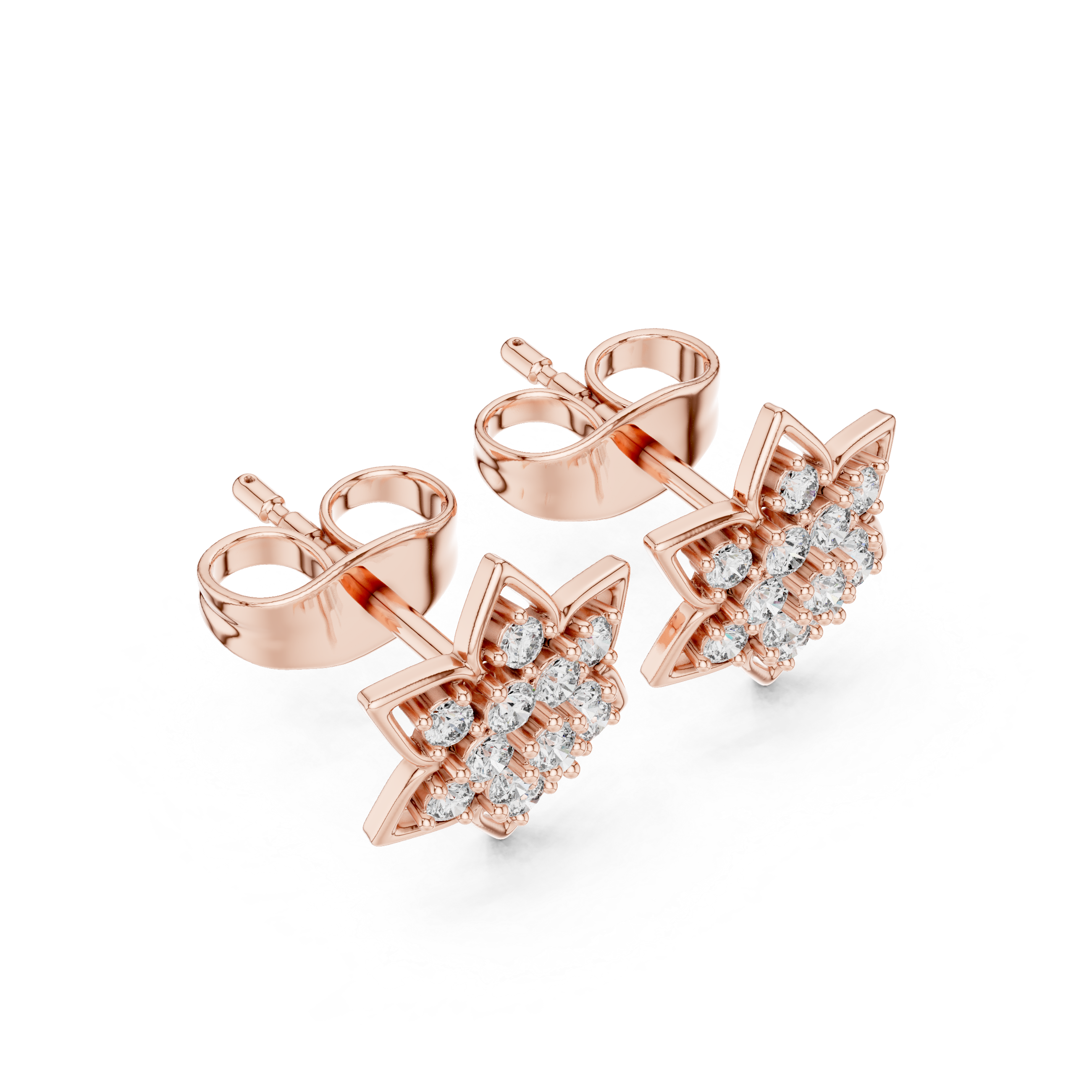 Gentle Breeze lab grown diamond earring design