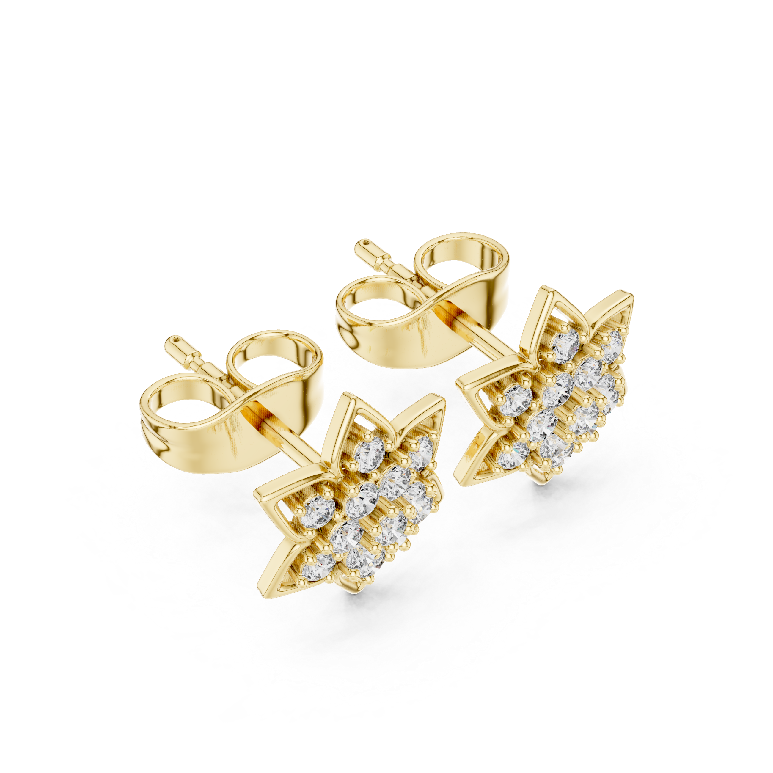 Gentle Breeze lab grown diamond earring design