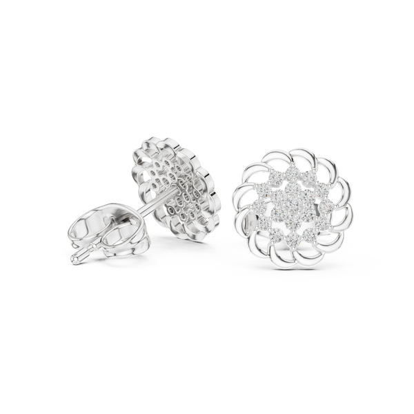 Smooth Curve lab grown diamond earring design
