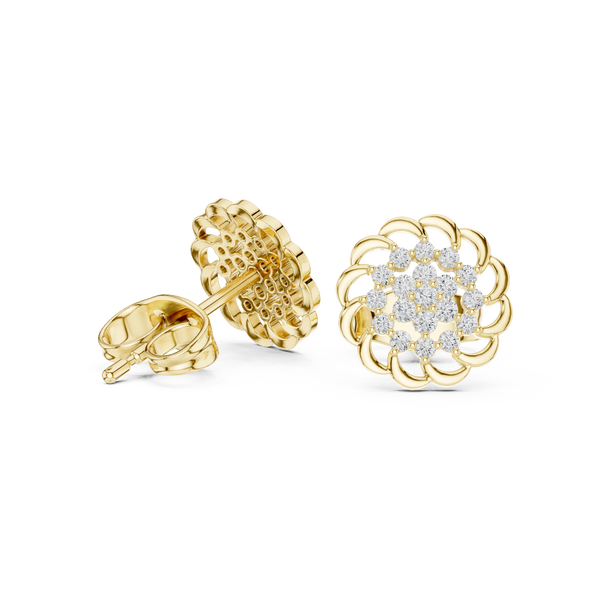 Smooth Curve lab grown diamond earring design