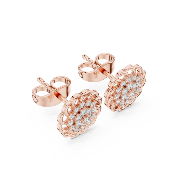 Smooth Curve lab grown diamond earring design
