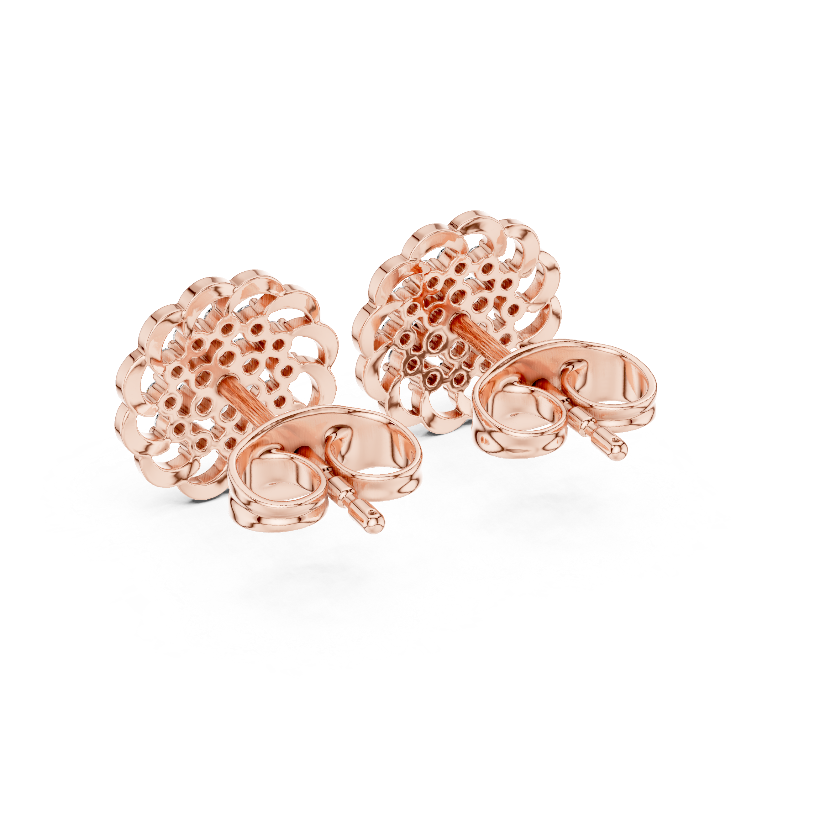 Smooth Curve lab grown diamond earring design