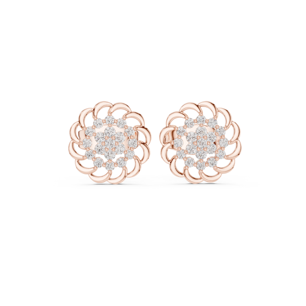 Smooth Curve lab grown diamond earring design