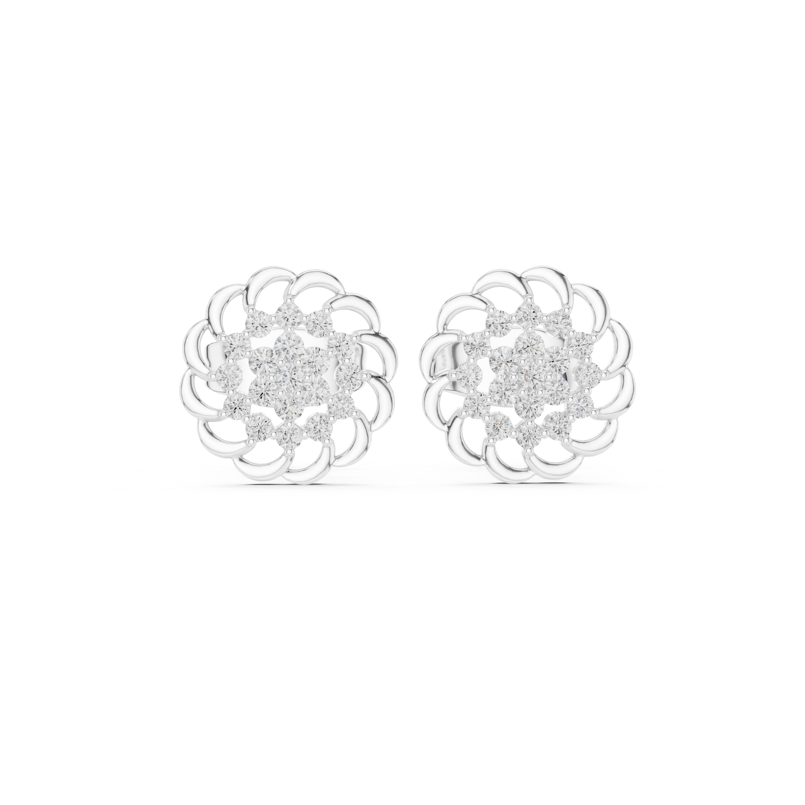 Smooth Curve lab grown diamond earring design