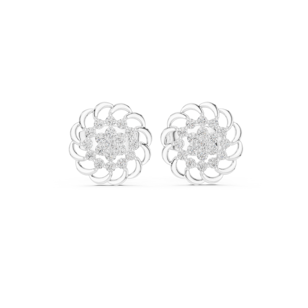 Smooth Curve lab grown diamond earring design