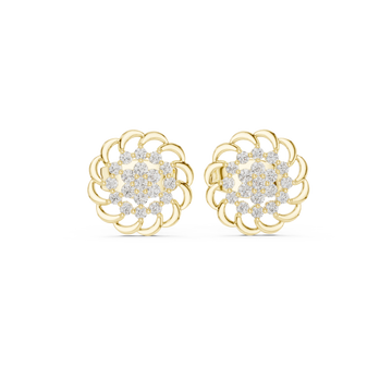 Smooth Curve lab grown diamond earring design