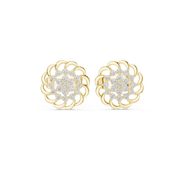Smooth Curve lab grown diamond earring design
