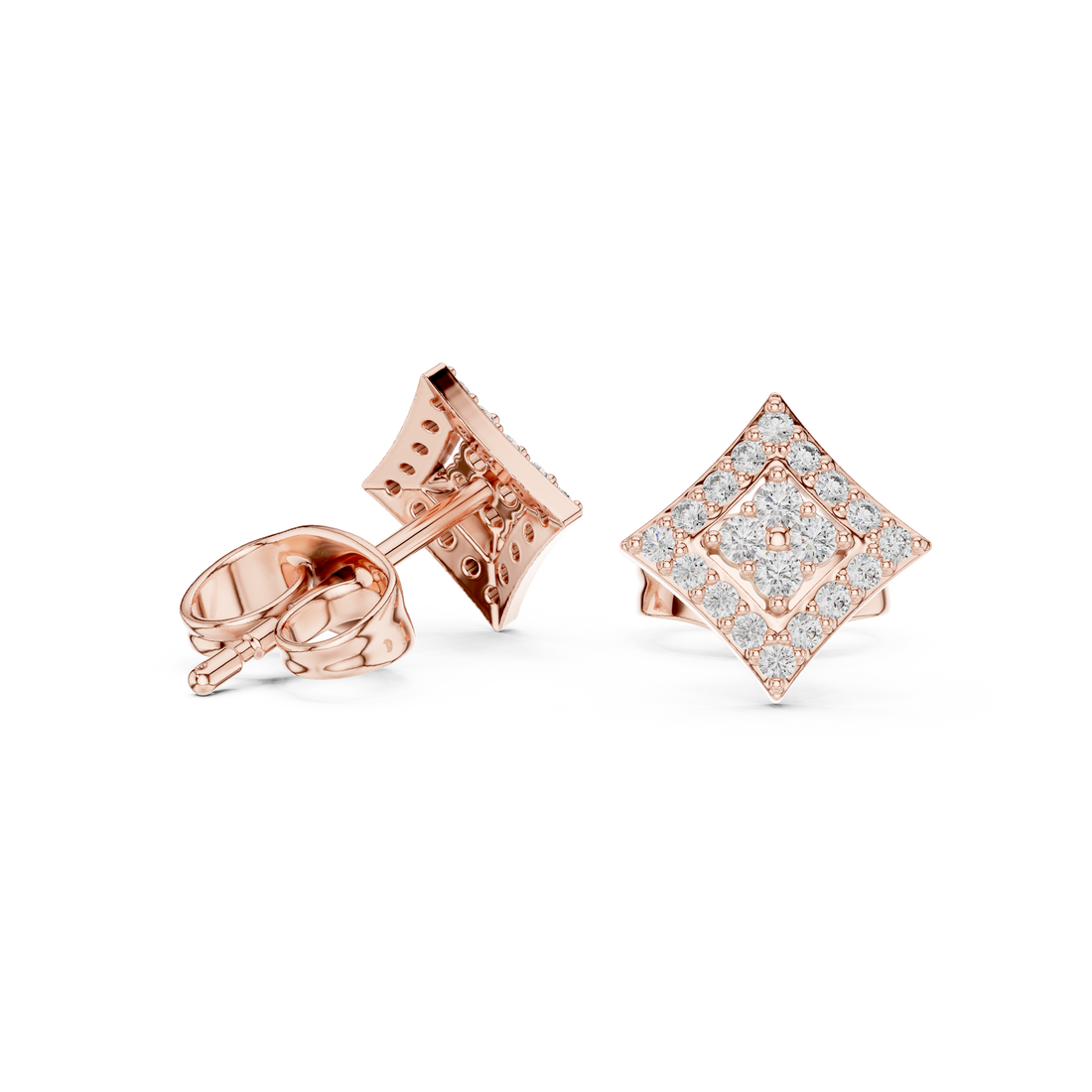 Crisp Cut lab grown diamond earring design