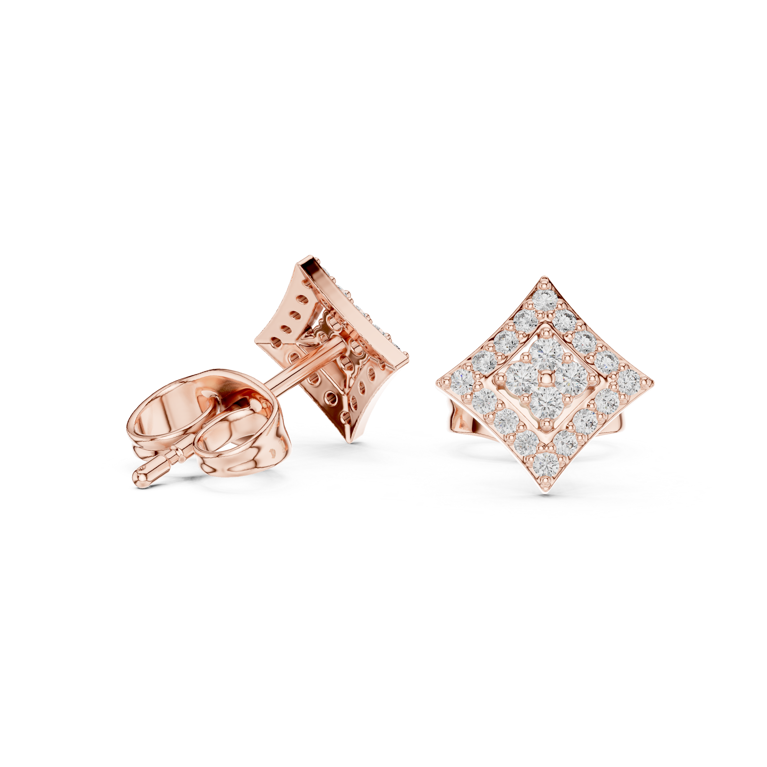 Crisp Cut lab grown diamond earring design