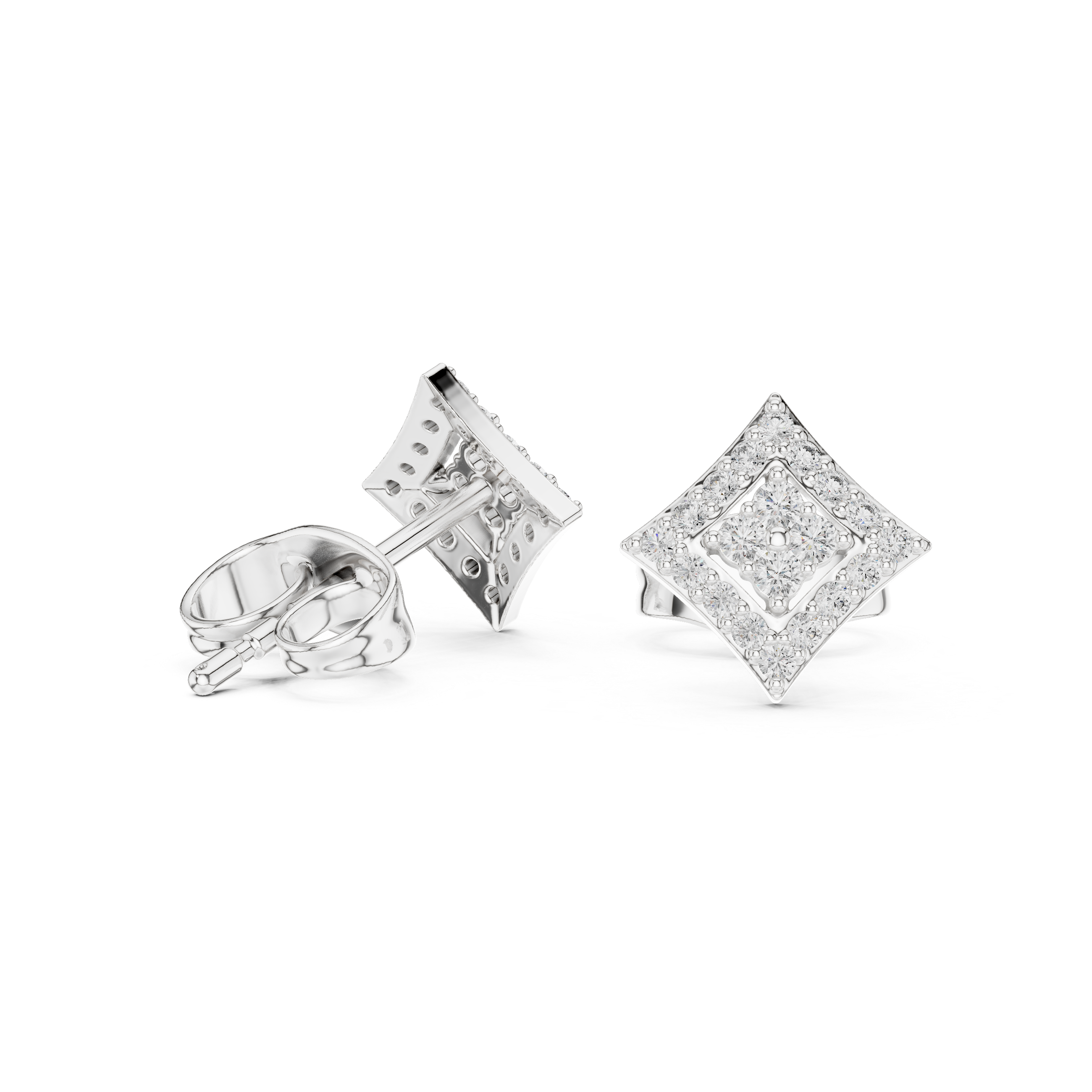 Crisp Cut lab grown diamond earring design