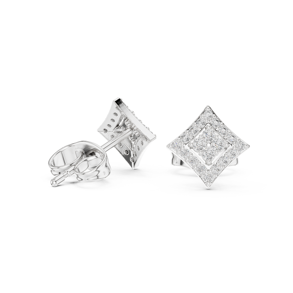 Crisp Cut lab grown diamond earring design