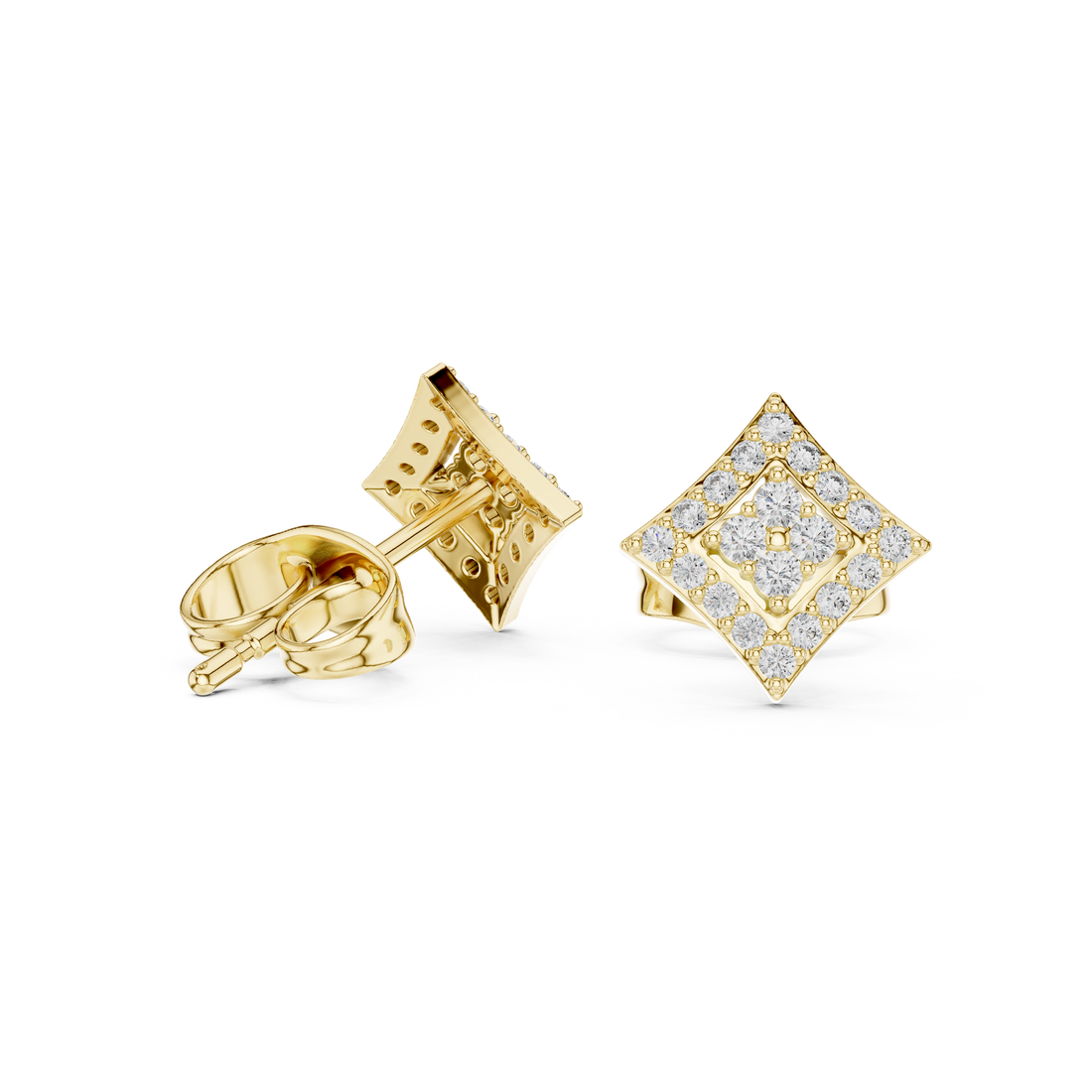 Crisp Cut lab grown diamond earring design