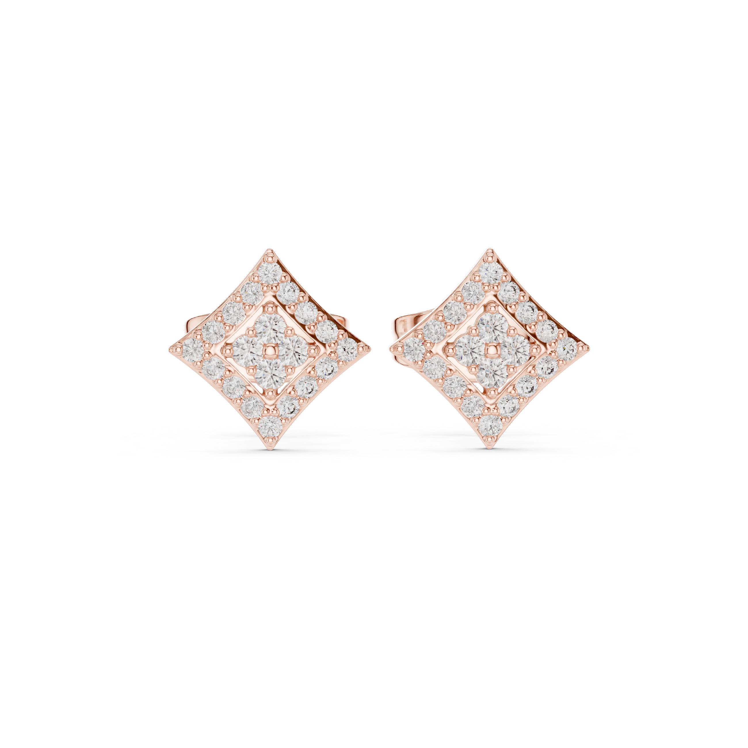 Crisp Cut lab grown diamond earring design