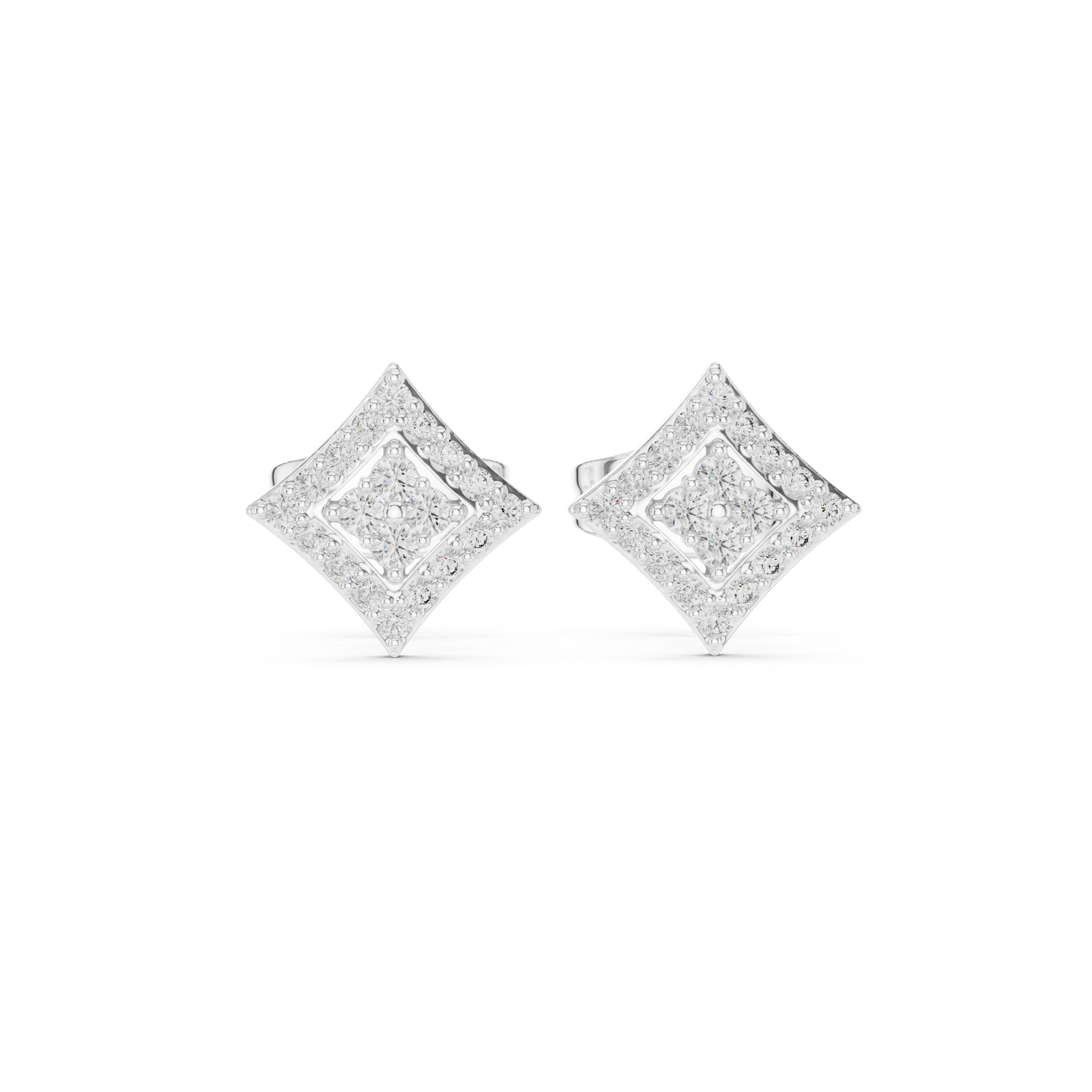 Crisp Cut lab grown diamond earring design