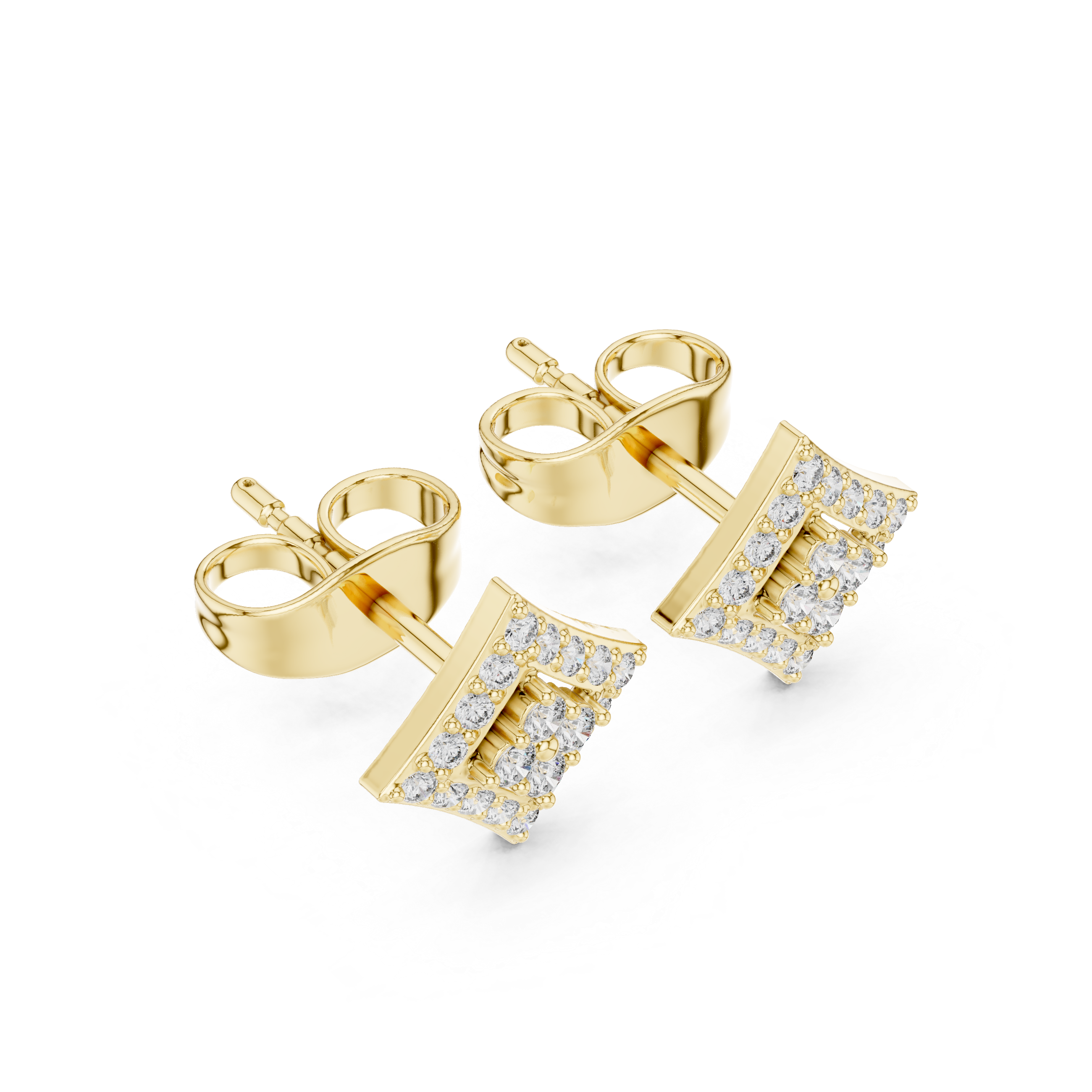 Crisp Cut lab grown diamond earring design