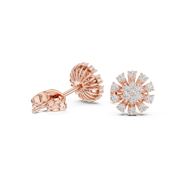 Grand Halo lab grown diamond earring design