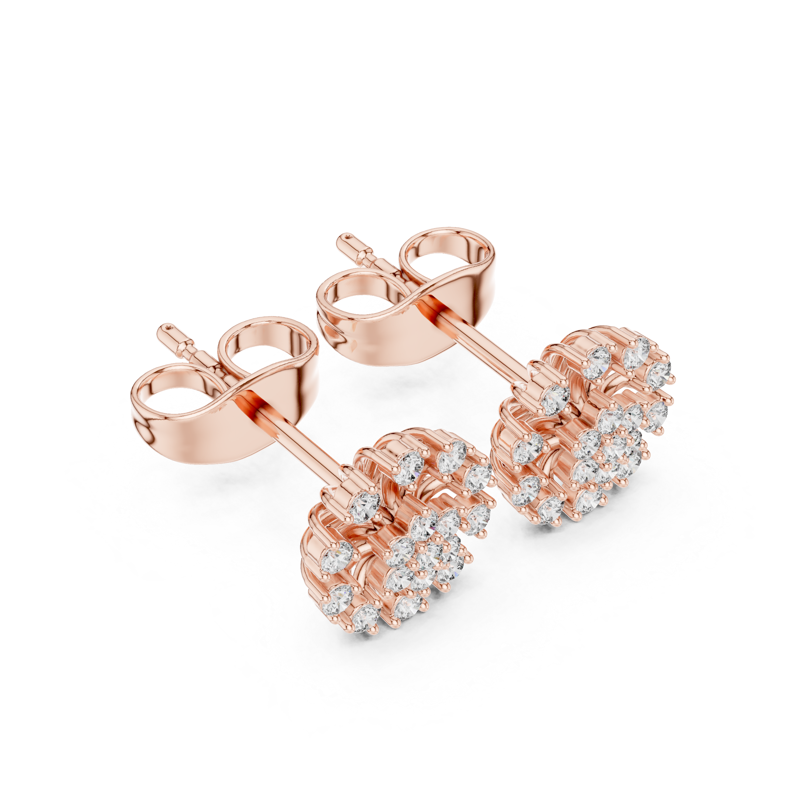 Grand Halo lab grown diamond earring design
