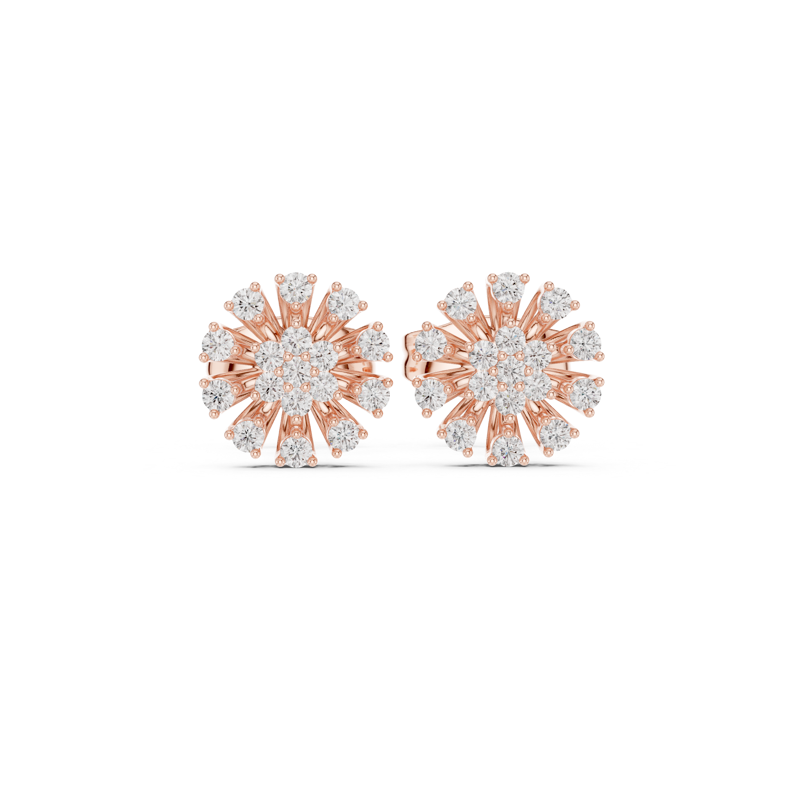 Grand Halo lab grown diamond earring design