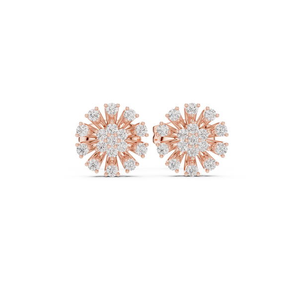 Grand Halo lab grown diamond earring design