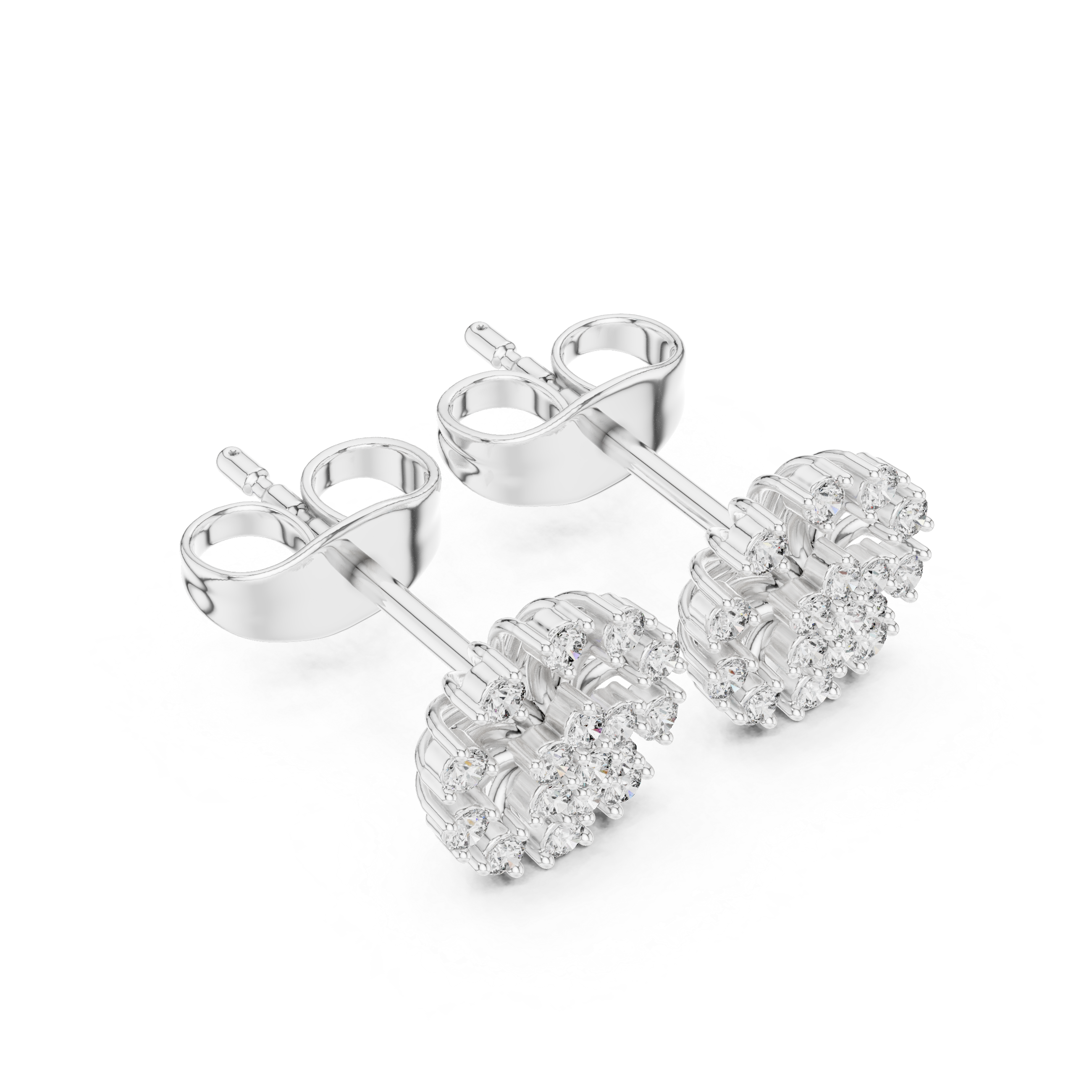 Grand Halo lab grown diamond earring design