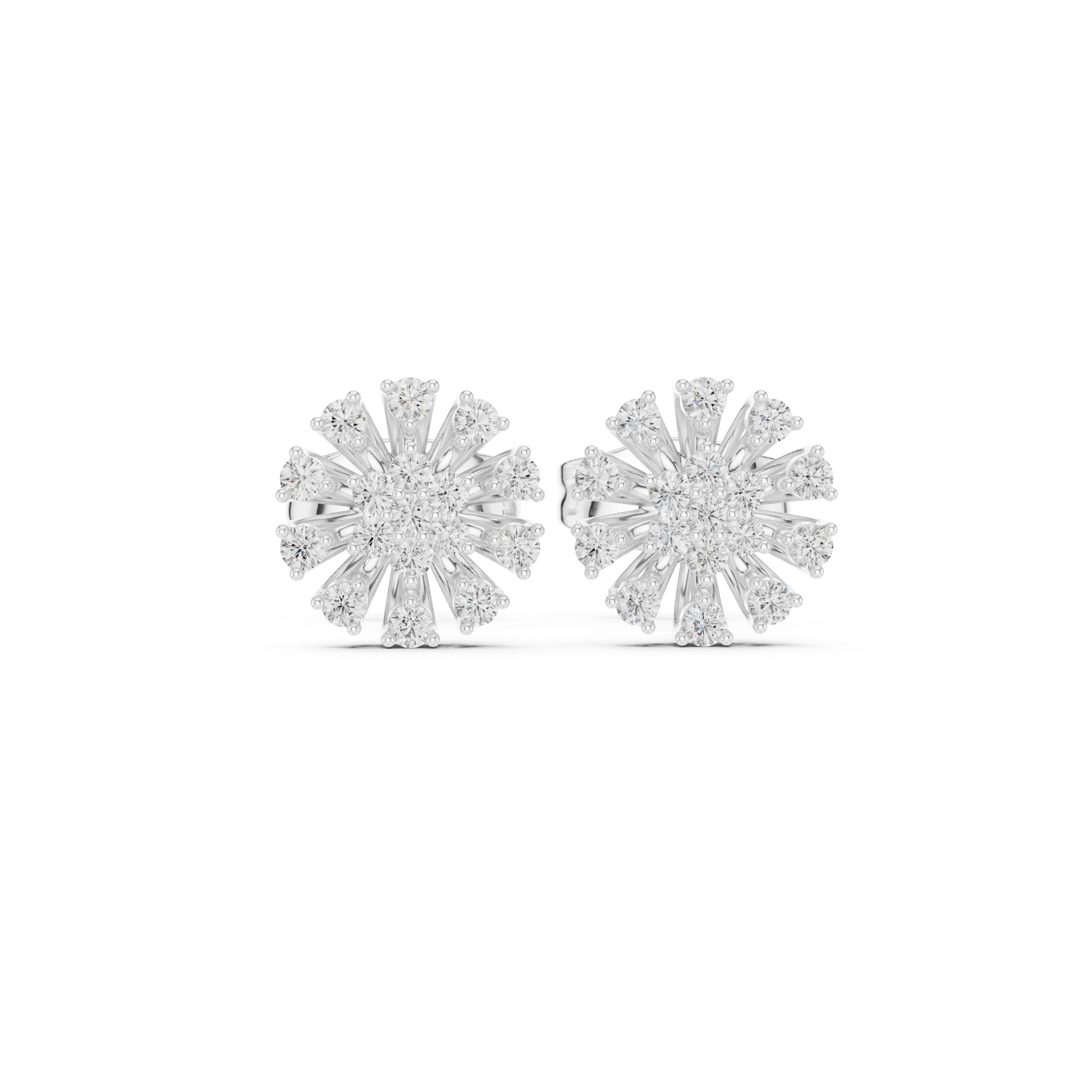 Grand Halo lab grown diamond earring design
