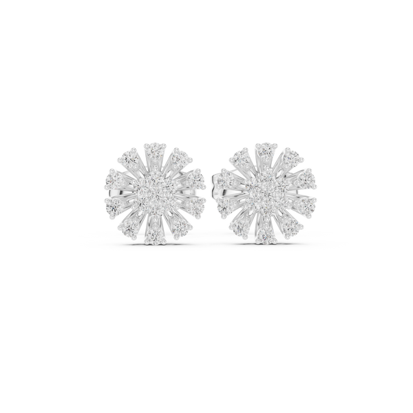 Grand Halo lab grown diamond earring design