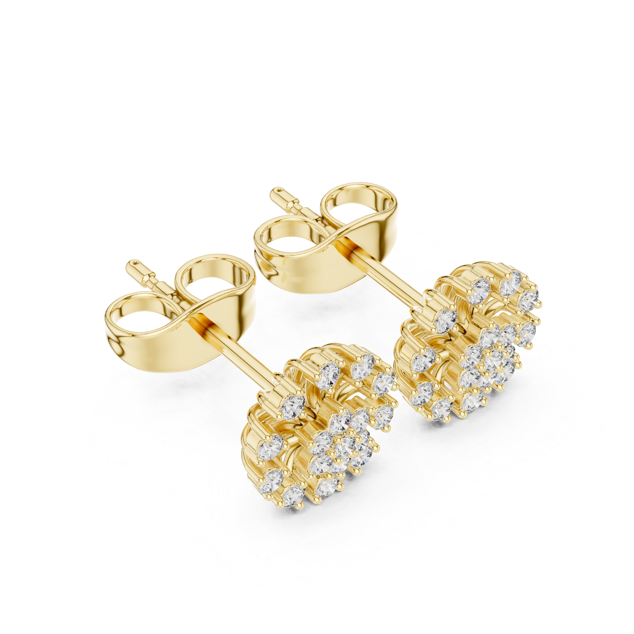 Grand Halo lab grown diamond earring design