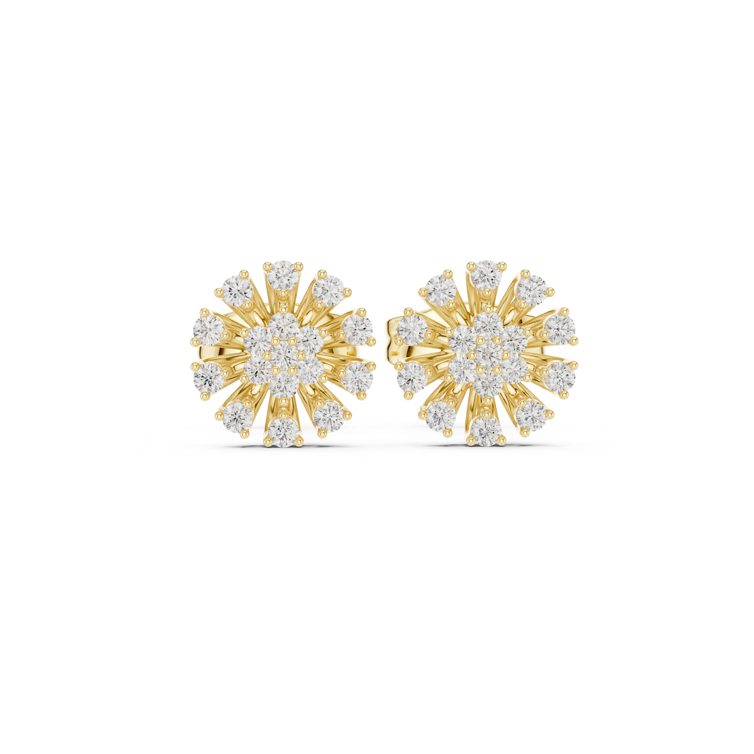 Grand Halo lab grown diamond earring design