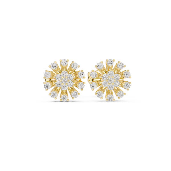 Grand Halo lab grown diamond earring design