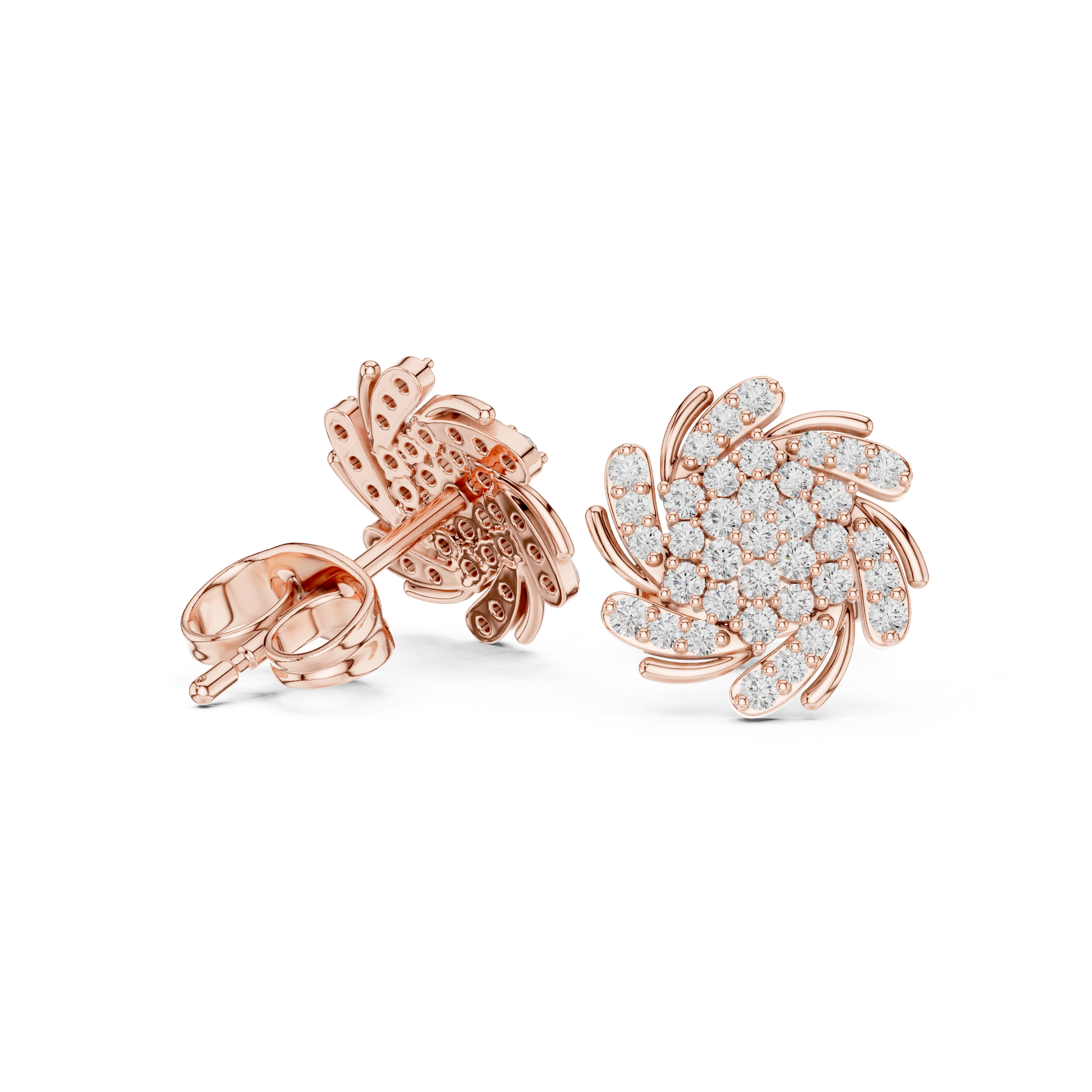 Joyful Beat lab grown diamond earring design