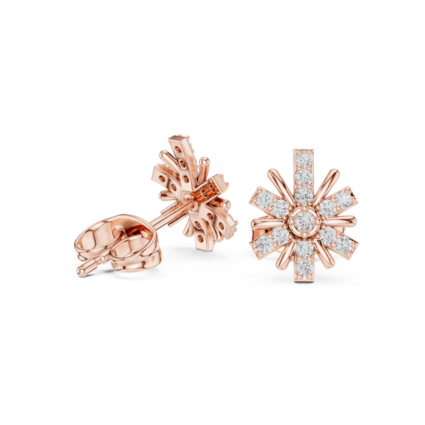 Sunlit Ray lab grown diamond earring design