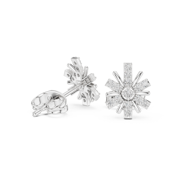 Sunlit Ray lab grown diamond earring design
