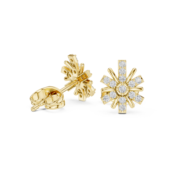 Sunlit Ray lab grown diamond earring design