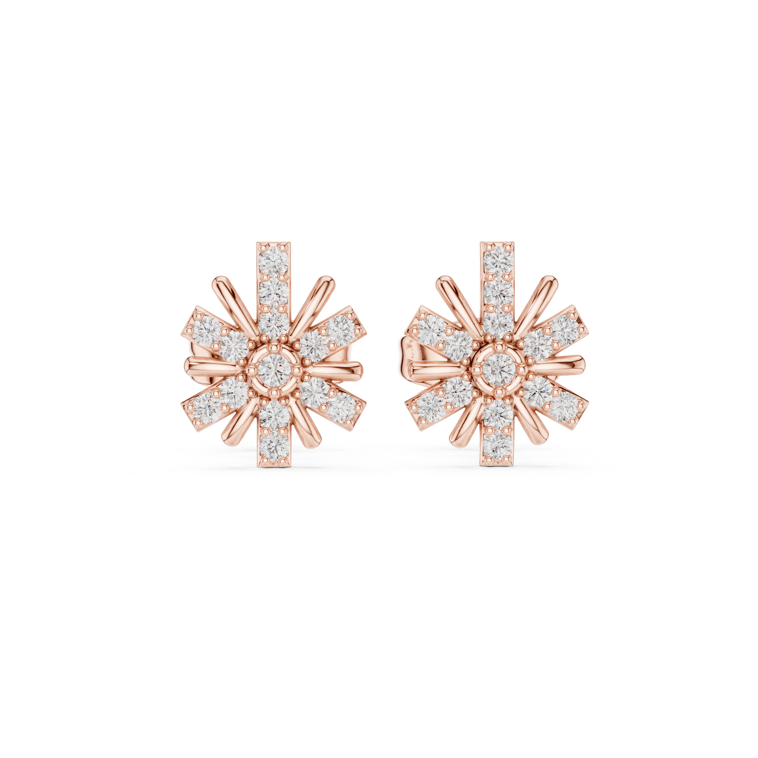 Sunlit Ray lab grown diamond earring design