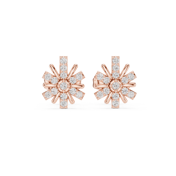 Sunlit Ray lab grown diamond earring design