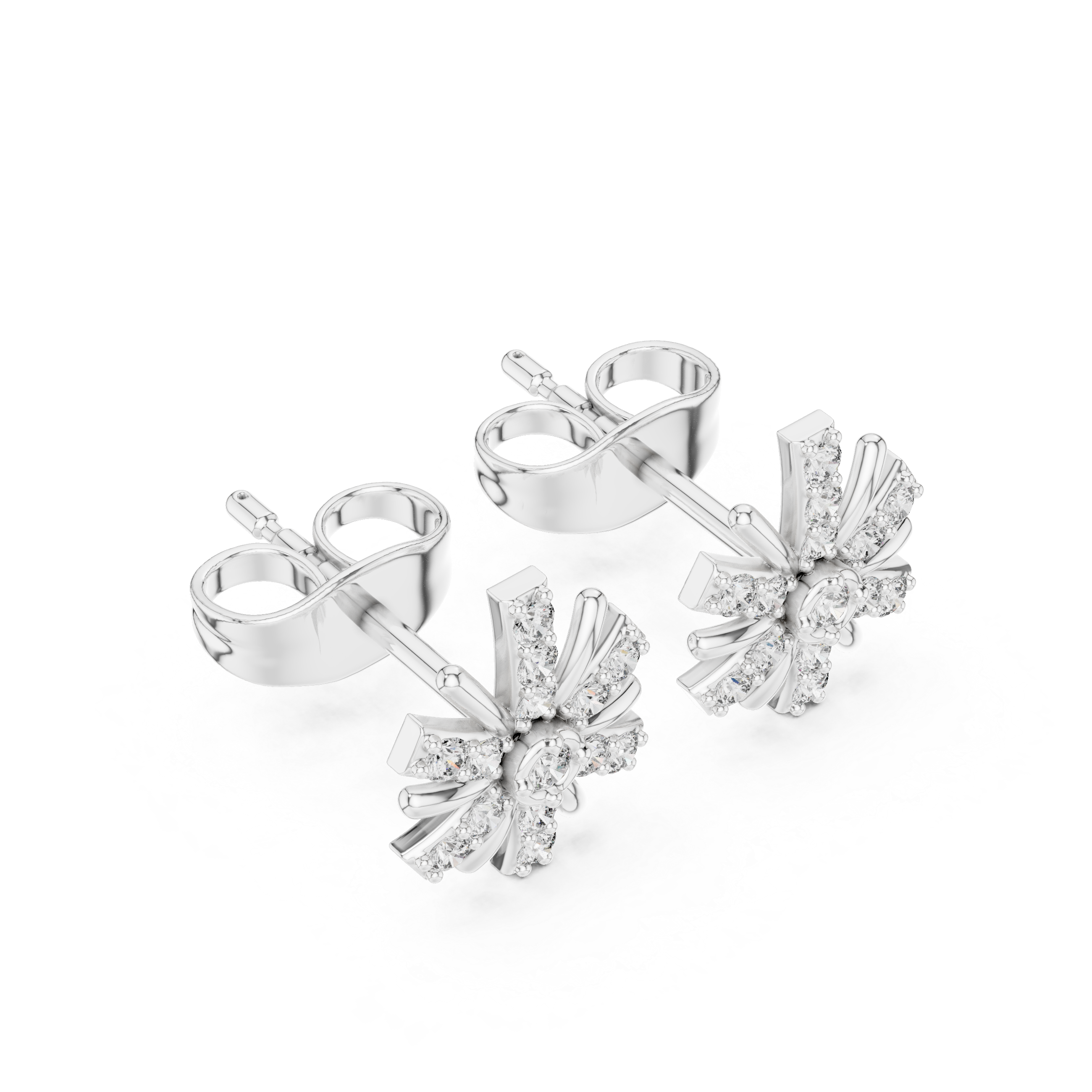 Sunlit Ray lab grown diamond earring design